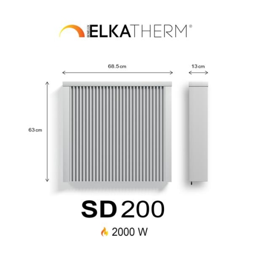 SD200  2,0 kw  RAL9010 63/69/13 cm