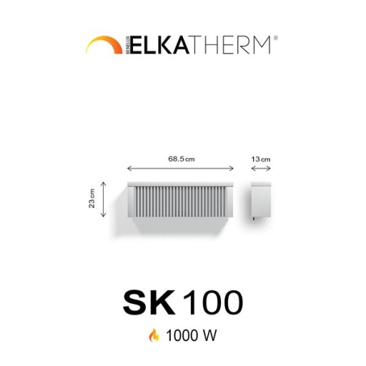 SK100 1,0 kW  RAL9010  23/69/13 cm
