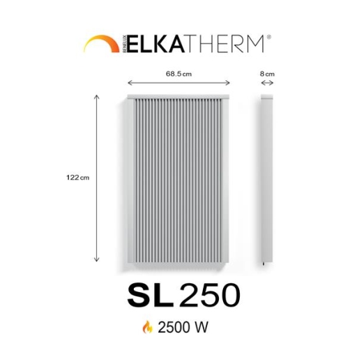 SL250  2,5 kw  RAL9010 122/69/8 cm