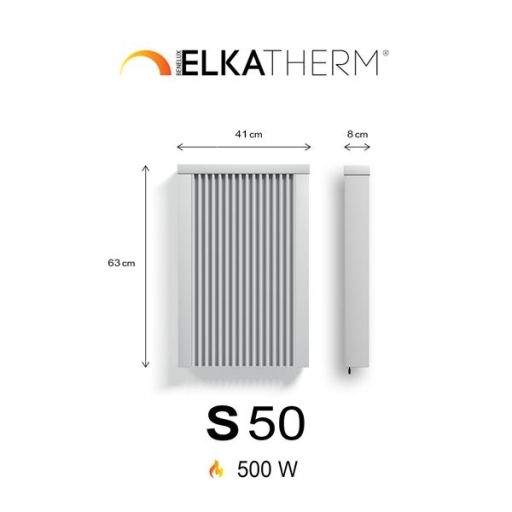 S50 0,5 kW  RAL9010  63/41/8 cm