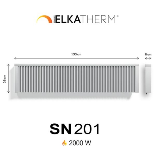 SN201  2,0 kw  RAL9010 38/163/8 cm
