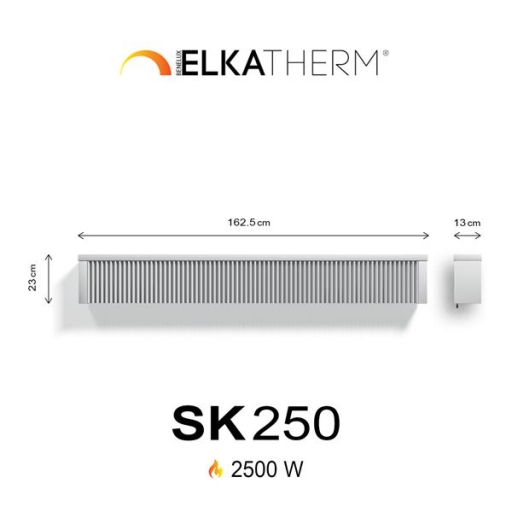 SK250 2,5 kW  RAL9010  23/163/8 cm