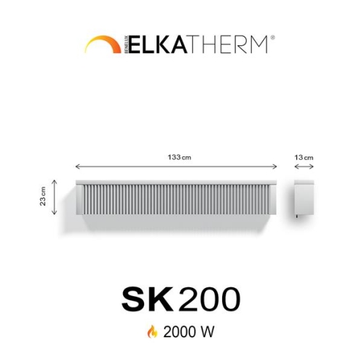 SK200 2,0 kW  RAL9010  23/133/13 cm