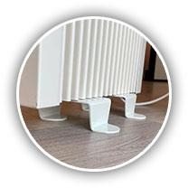 Paar voeten voor SD - binnen gehoekt - RAL9010