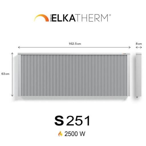 S251 2,5 kW  RAL9010  63/163/8 cm