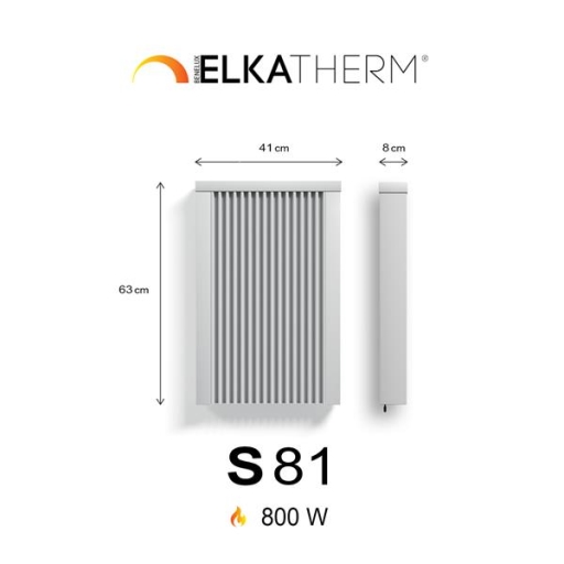 S81 0,8 kW  RAL9010  63/41/8 cm